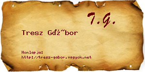 Tresz Gábor névjegykártya